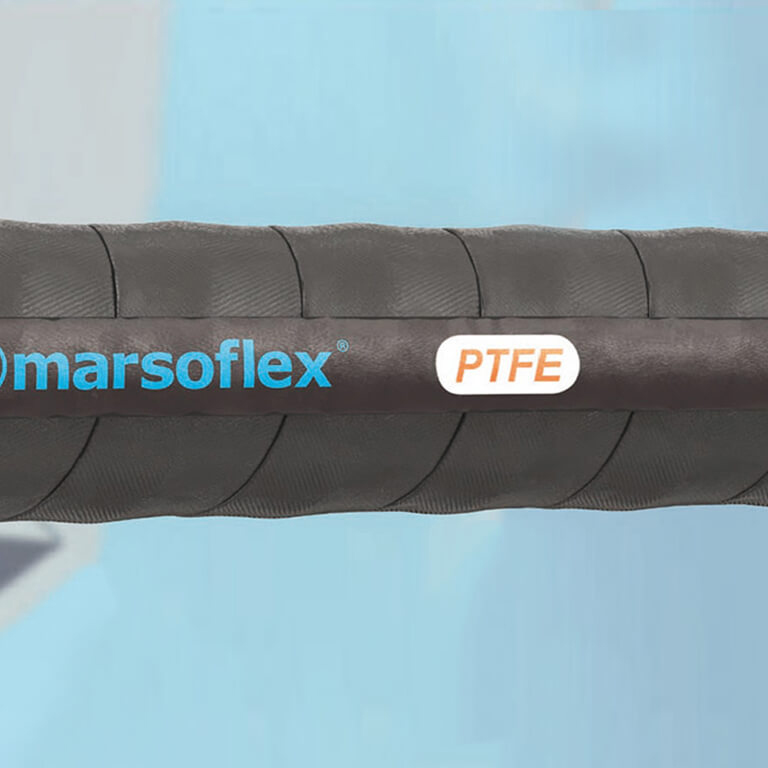 PTFE-Schra?gwellschlauch Typ C